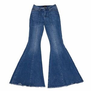 Judy Blue Women's Super Flare Raw Hem Jeans | High Rise | Size 7/28